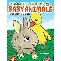 Bunnies, Ducks and Baby Animals Coloring Book (Design Originals) Perfect Easter Gift for Kids Ages 2-6 with 56 Easy-to-Color Designs of Puppies, Chicks, Piglets, Lambs and More
