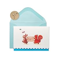 Papyrus Blank Cards with Envelopes, Bunny & Squirrel (14-Count)