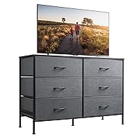 WLIVE Wide Dresser with 6 Drawers, TV Stand for 50