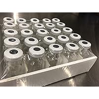 25pk 10ml Sterile Clear Injection Vial White Aluminum Seals Empty Vials for Dilution and Mixing No Water!!!.