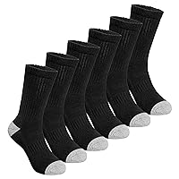SeeyAN Kids Socks Boys Crew Athletic Half Cushioned Cotton Sport Running Arch Support Breathable Socks 6 Pairs