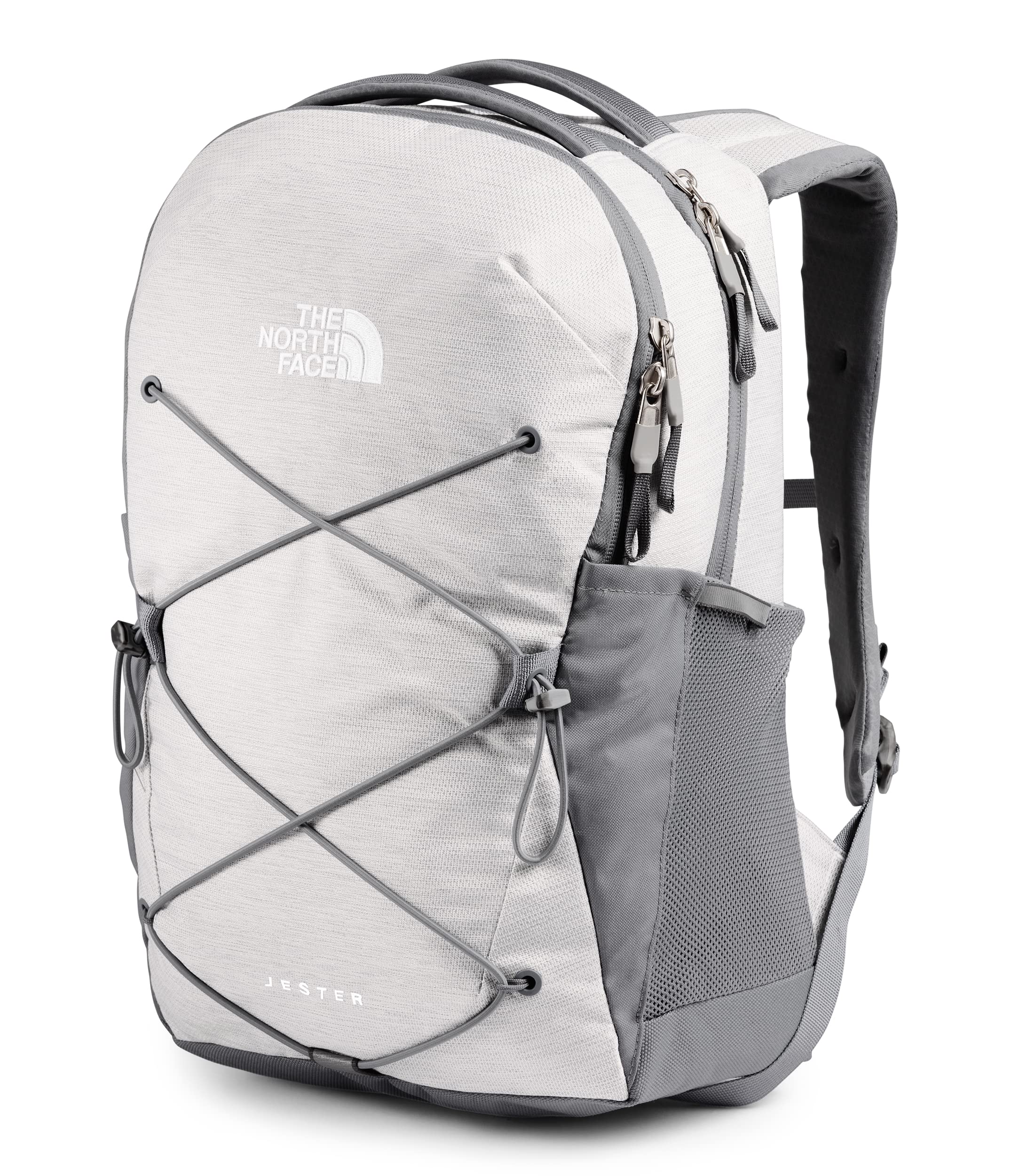 THE NORTH FACE Women's Jester Commuter Laptop Backpack, TNF White Metallic Mélange/Mid Grey, One Size