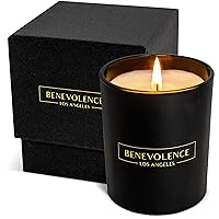 Benevolence LA Eucalyptus & Chamomile Scented Candles | Jar Candle Black, 6 Oz Spring Candle, Scented Candle for Men | Masculine Candles, Eucalyptus Candle, Aromatherapy Candles for Women