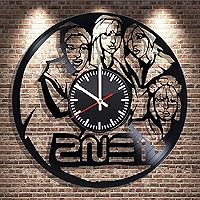 2NE1 Vinyl Wall Clock, K-Pop, Hip Hop, R&B, Dance-Pop, Electro pop Music, Art, 2NE1 South Korean Girl Group Gift for Any Occasion