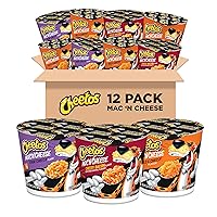 Cheetos Mac & Cheese Cups, 3 Flavor Variety Pack, (Pack of 12)