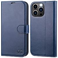 OCASE Compatible with iPhone 13 Pro Max Wallet Case, PU Leather Flip Folio Case with Card Holders RFID Blocking Stand [Shockproof TPU Inner Shell] Phone Cover 6.7 Inch 2021 (Blue)