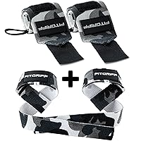 Doctor-Developed Gym Wrist Wraps/Lifting Wrist Straps for Weightlifting,  Heavy Duty Gym Straps With Thumb Loops, Wrist Wraps for Working Out 
