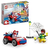 LEGO 10789 Marvel Spider and Awesome Friends, Spider Curl, Dock Ok, Toy Blocks, Present, Car, Boys, Girls, Ages 4 and Up