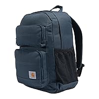 Carhartt Single-Compartment, Durable Pack with Laptop Sleeve and Duravax Abrasion Resistant Base, 27L Classic Backpack (Navy), One Size