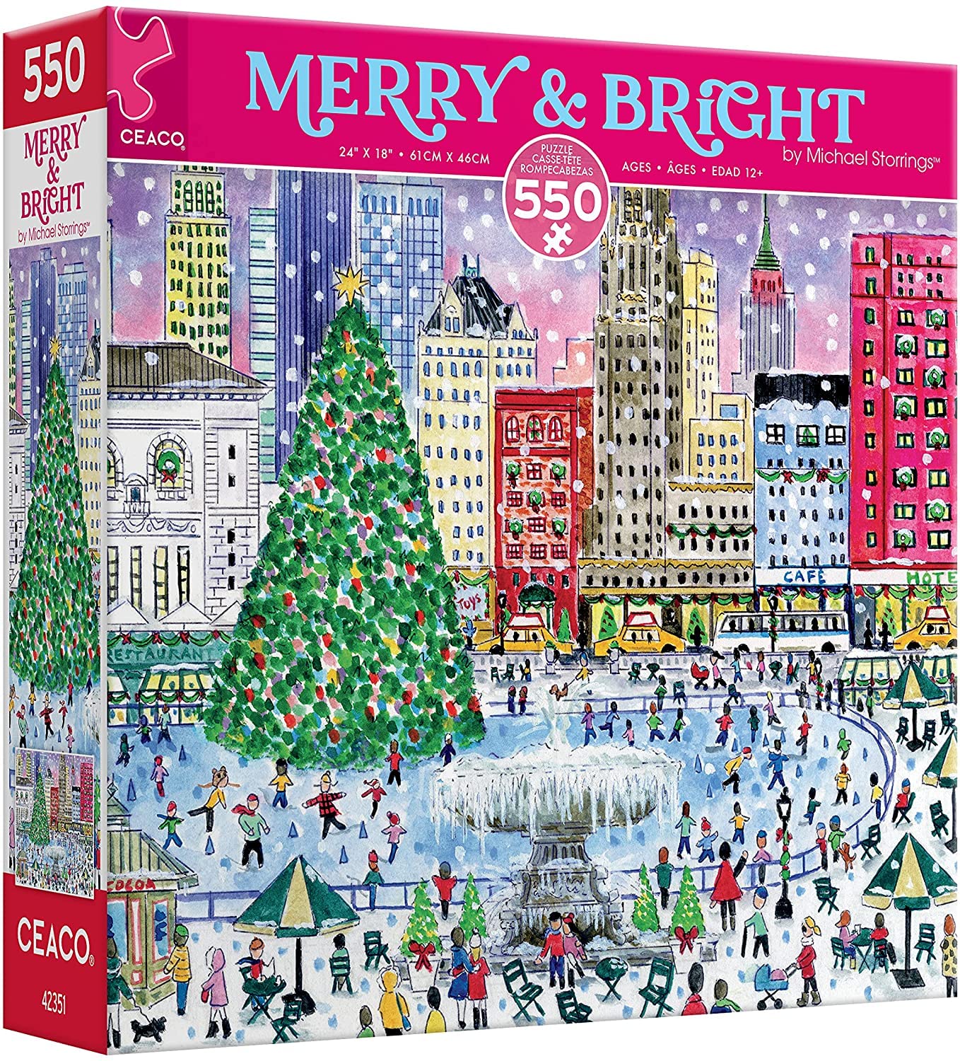 Ceaco - Merry & Bright - Christmas in The Park - 550 Piece Jigsaw Puzzle