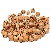 WE Games Wooden Dice with Rounded Corners - 100 Bulk Pack