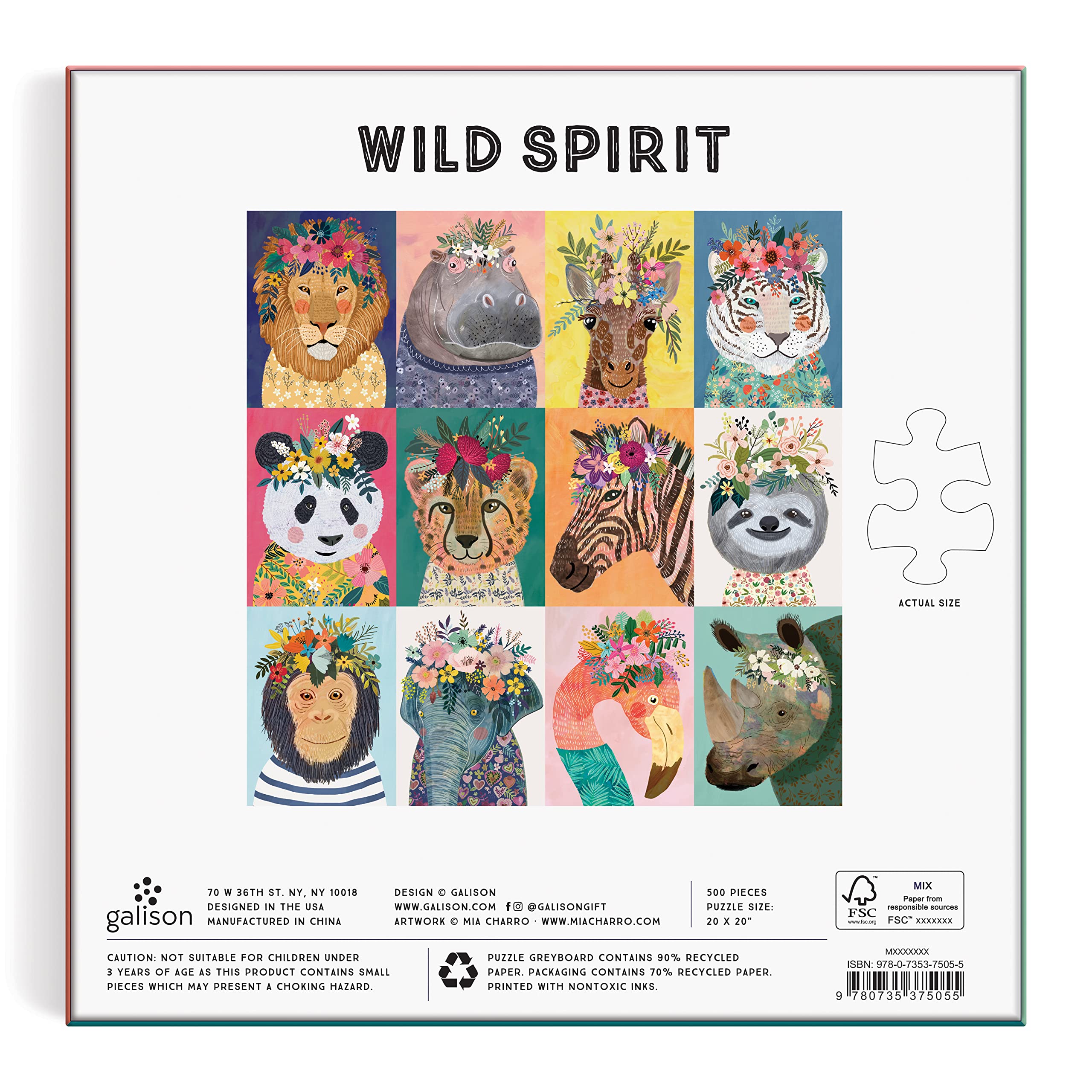Wild Spirit 500 Piece Puzzle from Galison - 20