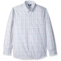 Cutter & Buck Men's Long Sleeve Anchor Multi Color Plaid Tailored Fit Button Up Shirt