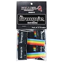Guitar Cable Organizer System - The Groupie Cord Keeper Tie Solution For Instruments, Audio Equipment – Rainbow Stripe, 4 Pack