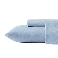 Nautica - Twin XL Sheet Set, Deep Pocket Fitted Sheet and Pillowcase Set, Casual Home Decor (Herringbone Coastal Blue, Twin/Twin XL)