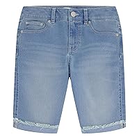 Calvin Klein Girls' Skinny Fit Stretch Denim Bermuda Jean Shorts