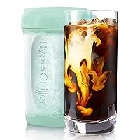HyperChiller HC2M# Patented Iced Coffee/Beverage Cooler, NEW, IMPROVED,STRONGER AND MORE DURABLE! Ready in One Minute, Reusable for Iced Tea, Wine, Spirits, Alcohol, Juice, 12.5 Oz, Spearmint