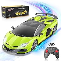 Lamborghini Remote Control Car 2.4Ghz, Officially Licensed 1:24 Lambo SVJ Electric Sport Racing Hobby Toy Car for 3 4 5 6+ Years Old Boys Grils Birthday Gift, Green