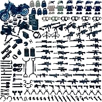 Weapons Guns Pack Military Toy Modern Police Battle Building Blocks Set Mini Sodiers Figures kit for Boys Age 6+ Gifts,Perfect Combination with Major Brands