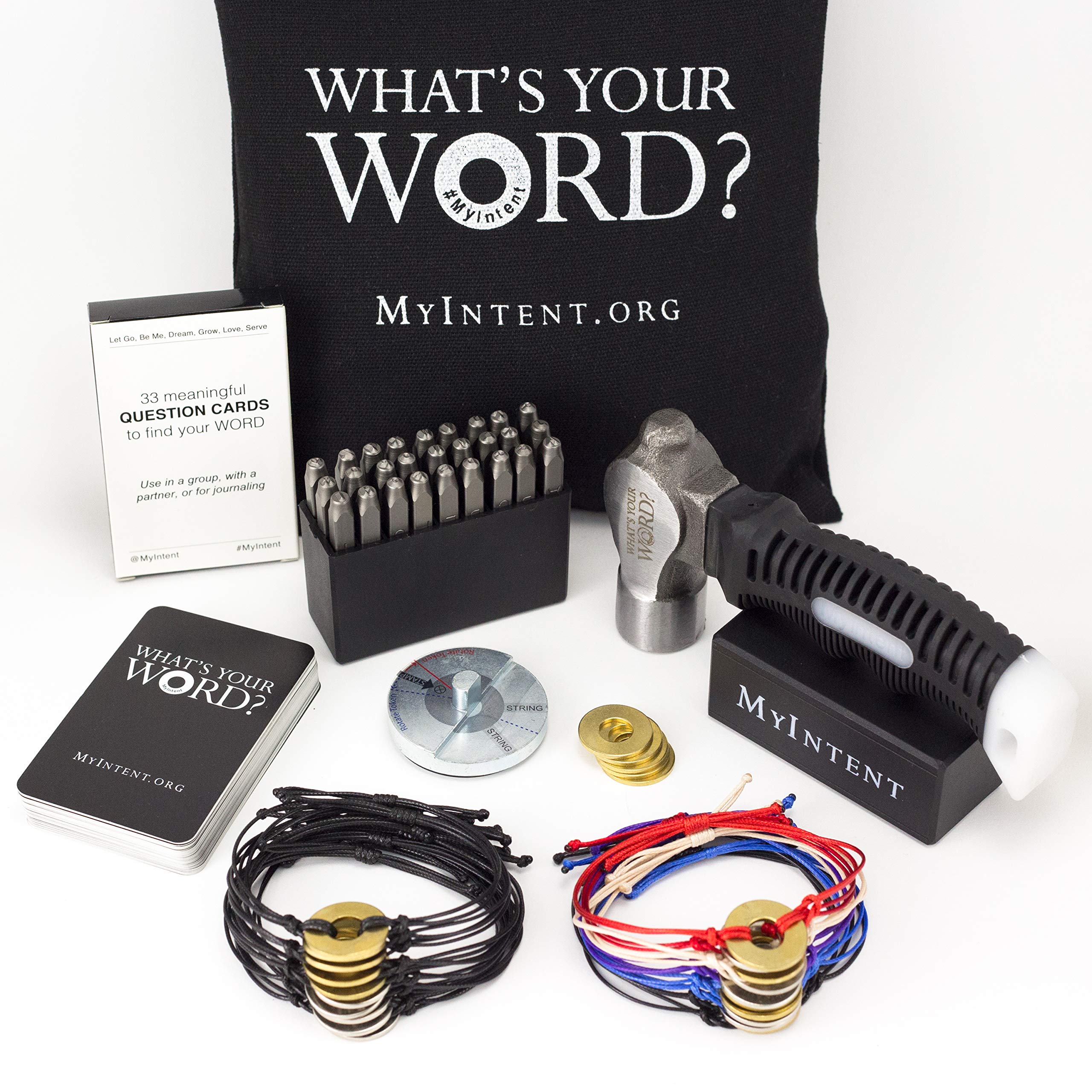 MyIntent Classic 20 Mix Maker Kit: Jewelry Making Supplies, Unique Charms, What's Your Word Conversation Cards, Makes 20 Bracelets