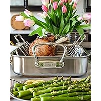Hestan - Stainless Steel Classic Roaster with Rack, Induction Cooktop Compatible