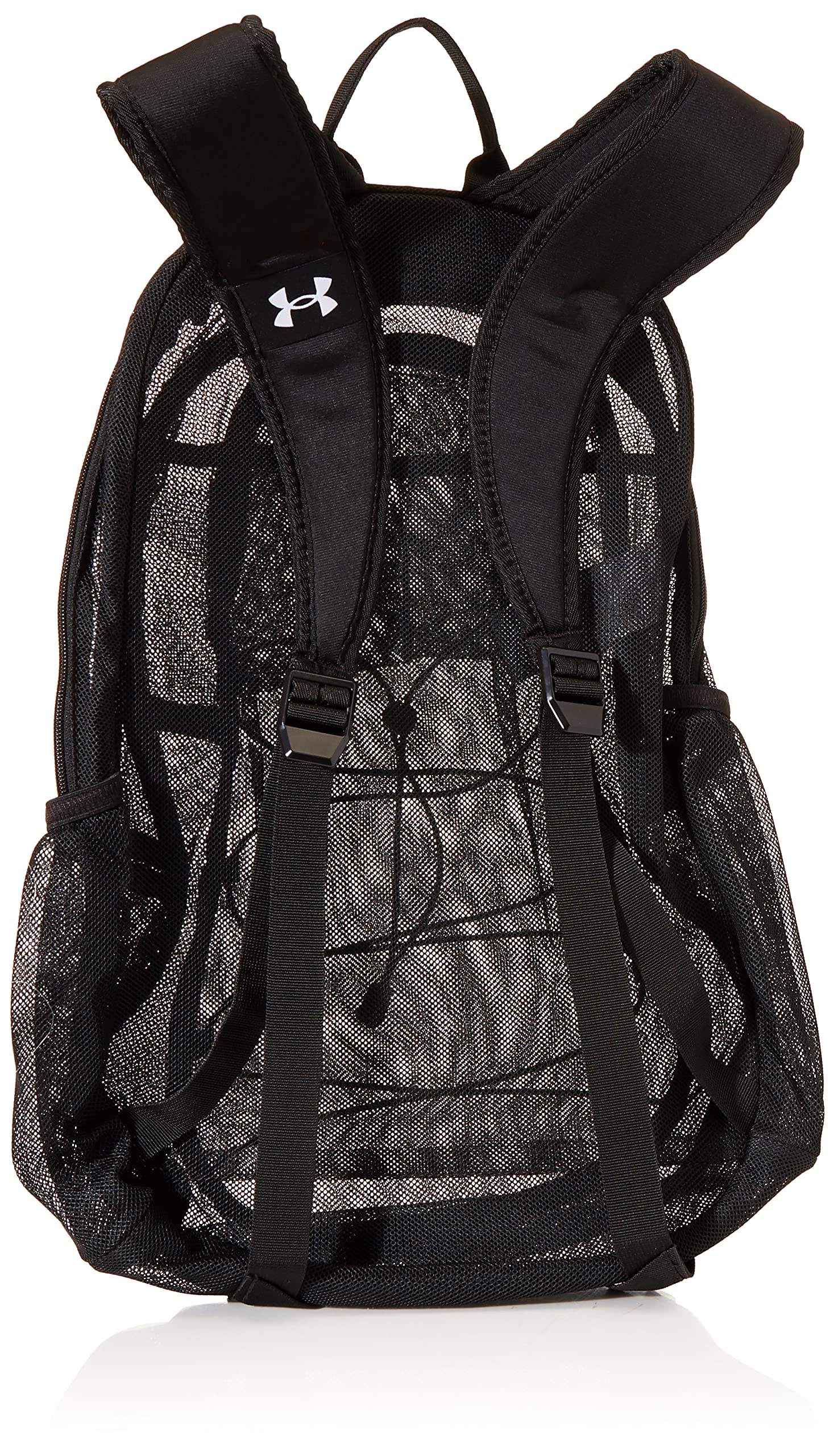 Under Armour Hustle Mesh Backpack, (001) Black / / White, One Size Fits Most