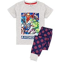 Marvel Avengers Pyjamas Boys Kids Superhero Iron Man T-Shirt Loungepants
