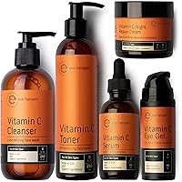 Classic Vitamin C Brightening Set | Your Entire 5-Step Daily Routine to Improve Skin Tone, and Reduce Dark Spots & Fine Lines for All Skin Types