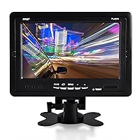 Pyle Premium 7” Inches Rearview Car LCD Monitor by – Parking Monitor Assistant with Wireless Remote Control – Full Color Wide Screen – Can Be Installed in Headrest Post (PLHR70)