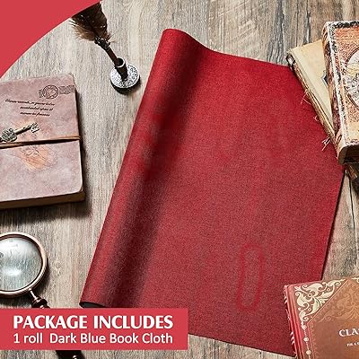 PerKoop Book Cloth for Book Binding Fabric Surface Paper Backed Bookcover  40 x 16 Inch Books Album Scrapbooking Archival European Durable Bookbinding