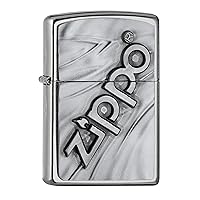 Zippo 2006883 The Logo 2020 Lighter, Brass, Individual Design, Original Pocketsize