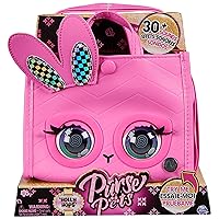 PURSE PETS - INTERACTIVE PET GIRL BAG - HOLLY HOPS BUNNY - Puppy Girl Interactive Bag with more than 30 Sounds and Reactions - 6066782 - Toys Girl 4 Years +