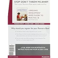 Language Development From Theory to Practice -- Enhanced Pearson eText Language Development From Theory to Practice -- Enhanced Pearson eText Printed Access Code