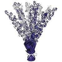Party 21398 - Glitz Purple and Silver 60th Birthday Balloon Weight Centrepiece