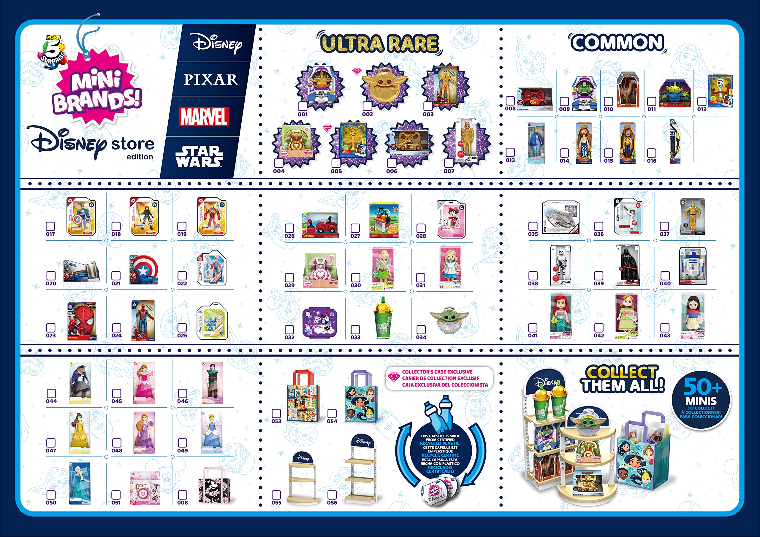 5 Surprise Mini Brands Disney Toy Store Playset by Zuru - Includes 5 Exclusive Mystery Mini's, Store and Display Mini Collectibles for Kids, Teens, and Adults