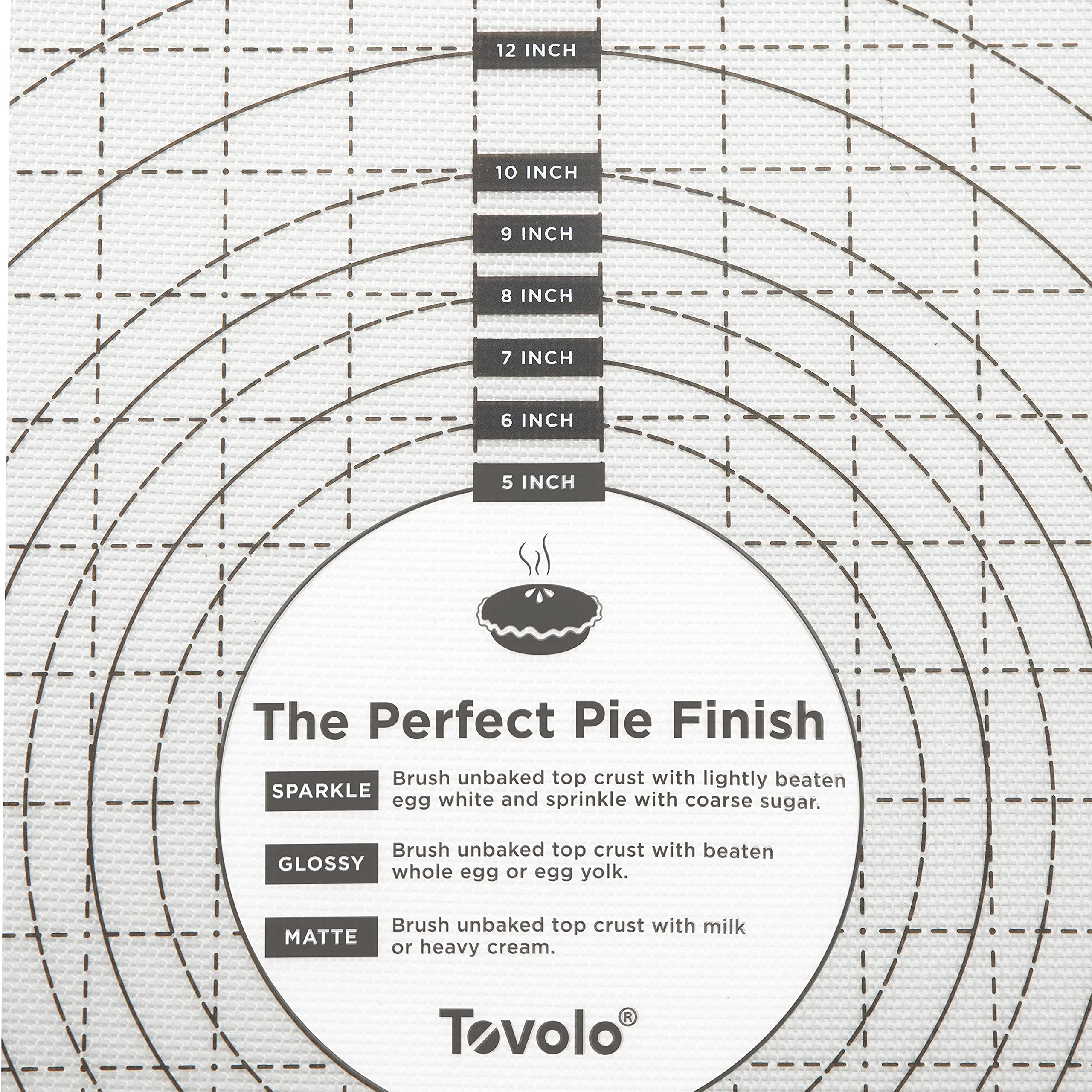 Tovolo Pro-Grade Sil Pastry Mat w/Reference Marks for Baking, Food and Meal Prep, Cooking and More