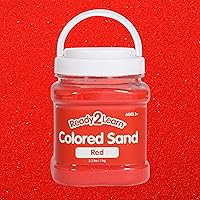 READY 2 LEARN Colored Sand - Red - 2.2 lbs - Play Sand for Kids - Perfect for Wedding Unity Ceremonies, Crafts, Sensory Bins and Vase Filler