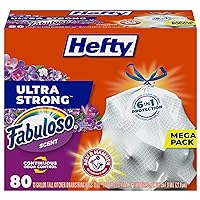 Ultra Strong Tall Kitchen Trash Bags, Fabuloso Scent, 13 Gallon, 80 Count