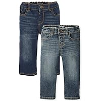 The Children's Place Baby Boys' and Toddler Multipack Basic Stretch Straight Leg Jeans