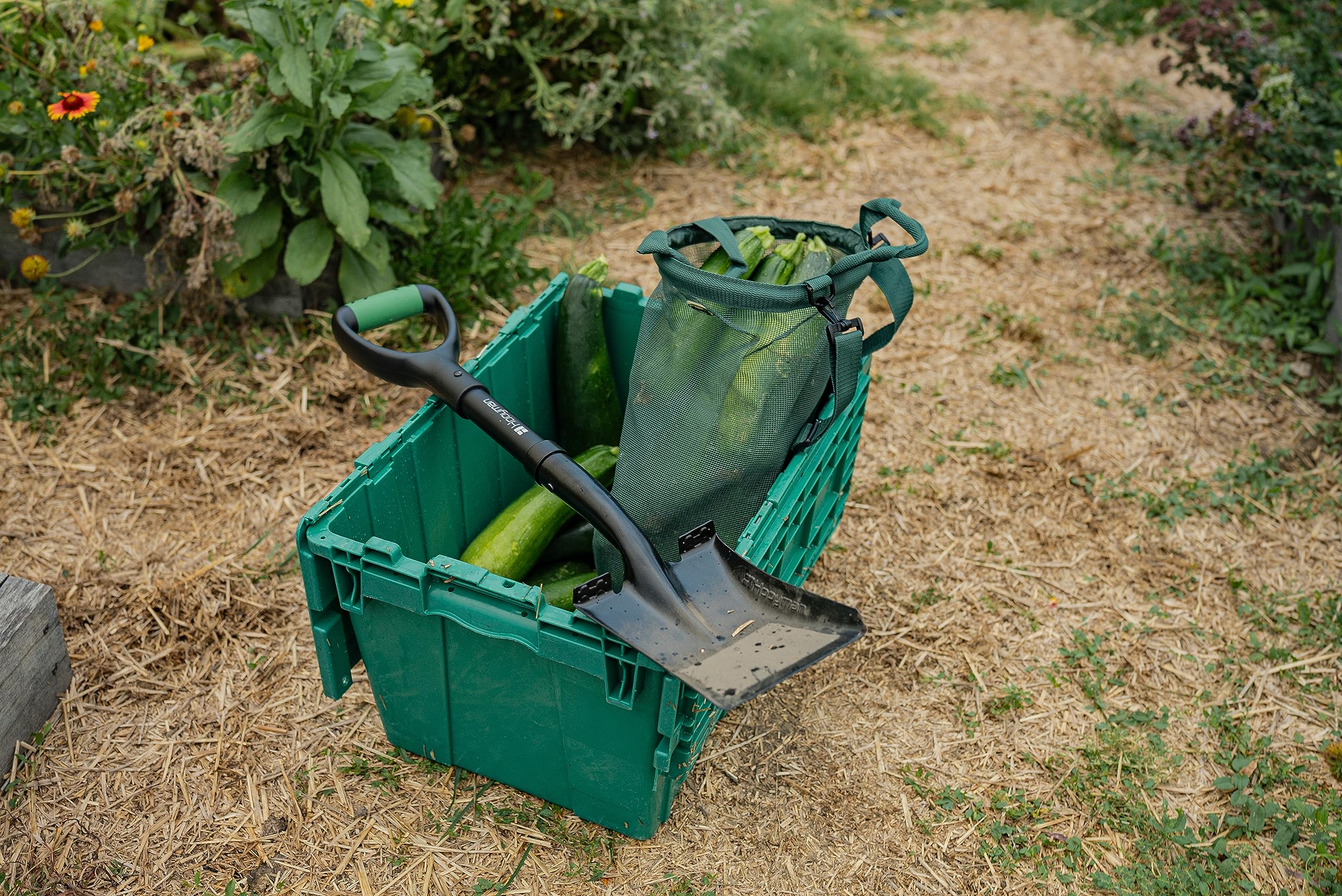 Hooyman Mini Transfer Shovel with Heavy Duty Carbon Steel Construction, Ergonomic No-Slip H-Grip Handles, D Handle, and Oversized Steps for Gardening, Land Management, Yardwork, Farming, and Outdoors