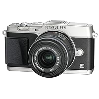 Olympus E-P5 16.1MP Mirrorless Digital Camera with 3-Inch LCD 14-42mm lens kit (view finder VF-4 set) Silver LKIT SLV - International Version (No Warranty)
