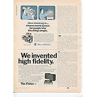 BELL & HOWELL NEW THINKING IS A HOME MOVIE SYSTEM FOR PEOPLE WHO LIKE THINGS SIMPLE THE FISHER WE INVENTED HIGH FIDELITY COMPONENT SYSTEM 1971 ANTIQUE VINTAGE ADVERTISEMENT