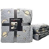Glow in The Dark Throw Blanket,Galaxy Stars,All Seasons Luminous Blankets,The Gifts for Kids and Adults (56x72, Galaxy Stars)