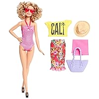 Barbie Glam Vacation Doll, Pink Polka Dot
