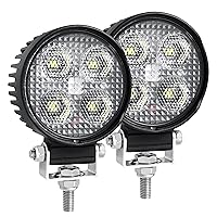 Round LED Light, 3 Inch 48W 5500LMS Flood Light 12V/24V, Led Work Lights for Truck, Off Road Lights Led Pods for Tractor ATV UTV Golf cart Forklift Boat(2PCS)