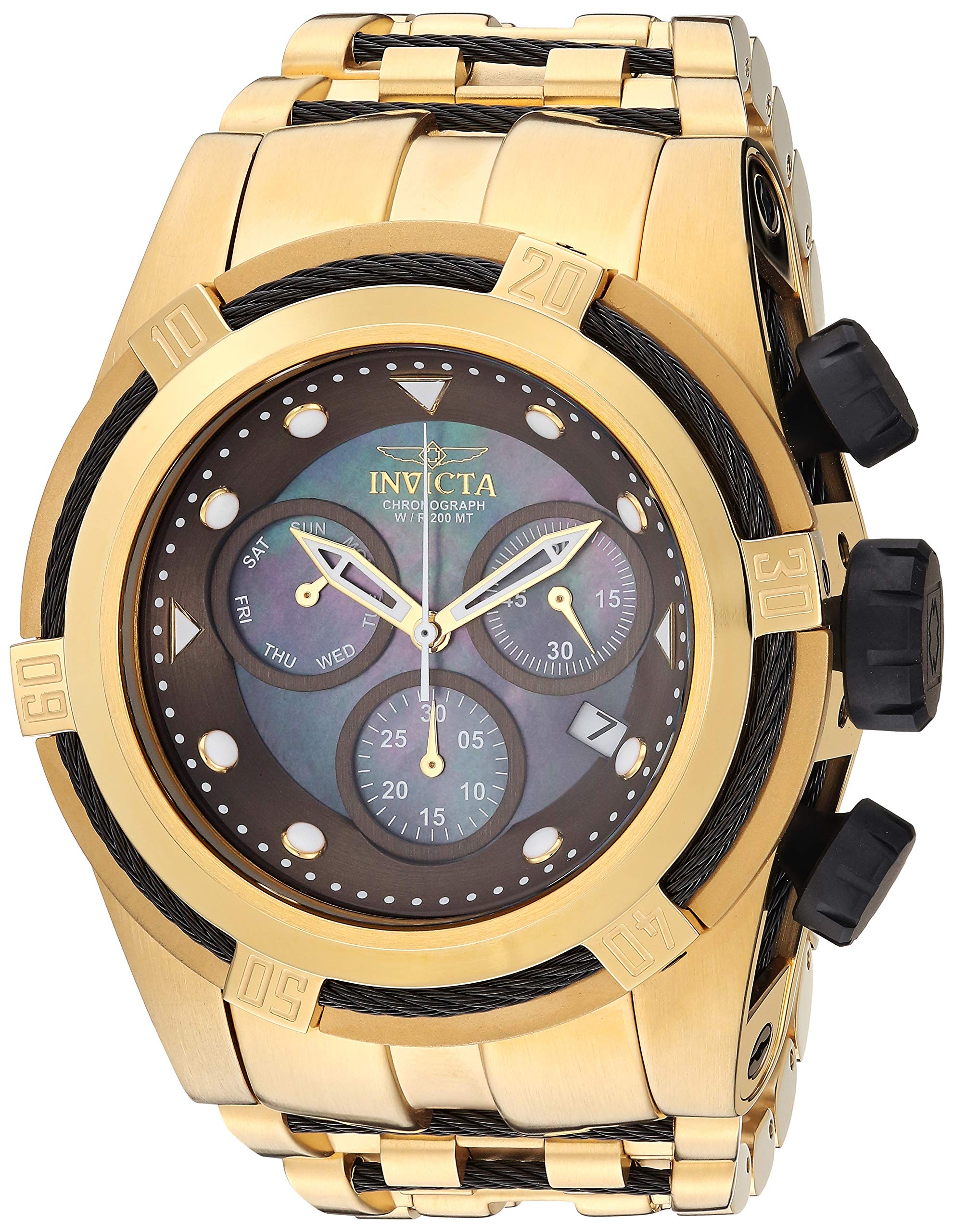 Invicta Men Bolt Quartz Watch, Gold, 29737