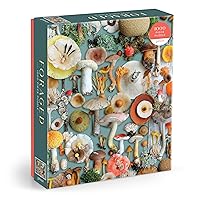Galison Foraged – 1000 Piece Puzzle Fun and Challenging Activity with Bright and Bold Artwork of A Mushroom Collection for Adults and Families