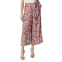 Jessica Simpson Womens Koney Tie-Waist Floral Wide Leg Pants