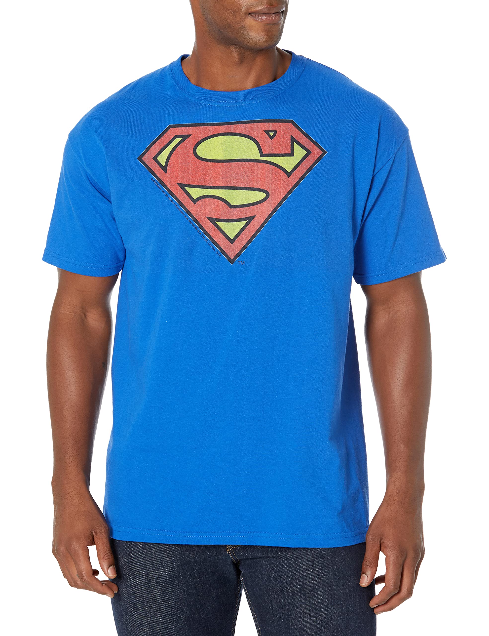 DC Comics Superman Classic Logo Men's Royal Blue T-shirt