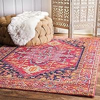 nuLOOM Jaclyn Bohemian Medallion Accent Rug, 2x3, Pink